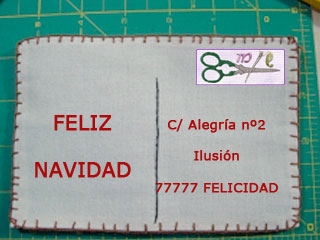 Manualidades e ideas para Navidad: Postal de fieltro-1063