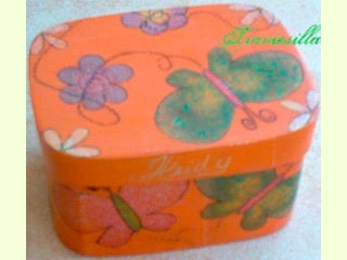 Manualidades con papel: Caja decoupage-281