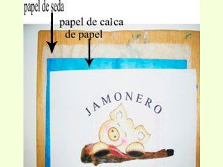 Manualidades en pintura sobre tela: Jamonero-486