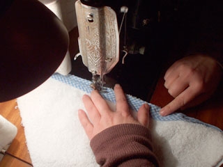 Manualidades en costura: Capa  de baño de bebé con capucha-580