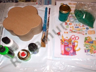 Manualidades con papel: Caja con decoupage y craquelada-715