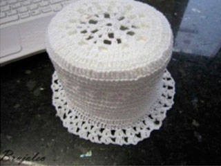Manualidades crochet: Funda para papel higiénico-1339