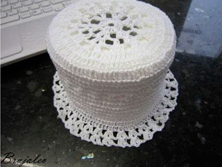 Manualidades crochet: Funda para papel higiénico-1341