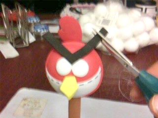 Manualidades con foamy: Fofupluma de Angry Birds-1955