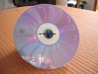 Manualidades de reciclaje: CD bordado-2382