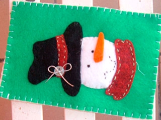 Ideas para Navidad: Tarjeta carita de nieve