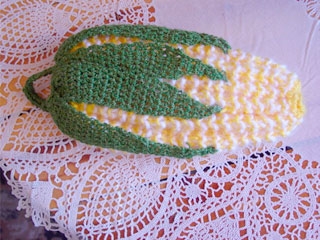 Manualidades con dos agujas: Elote (Mazorca de maíz)