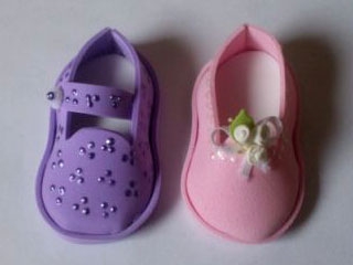 Manualidades con foamy DIY Zapato de bebé
